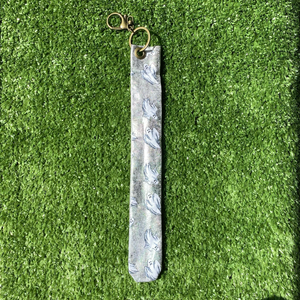 Eco friendly Fabric Reusable Straw Carrying Case Holder Pouch with Metal Stainless Steel Drinking Straw - Ghosts